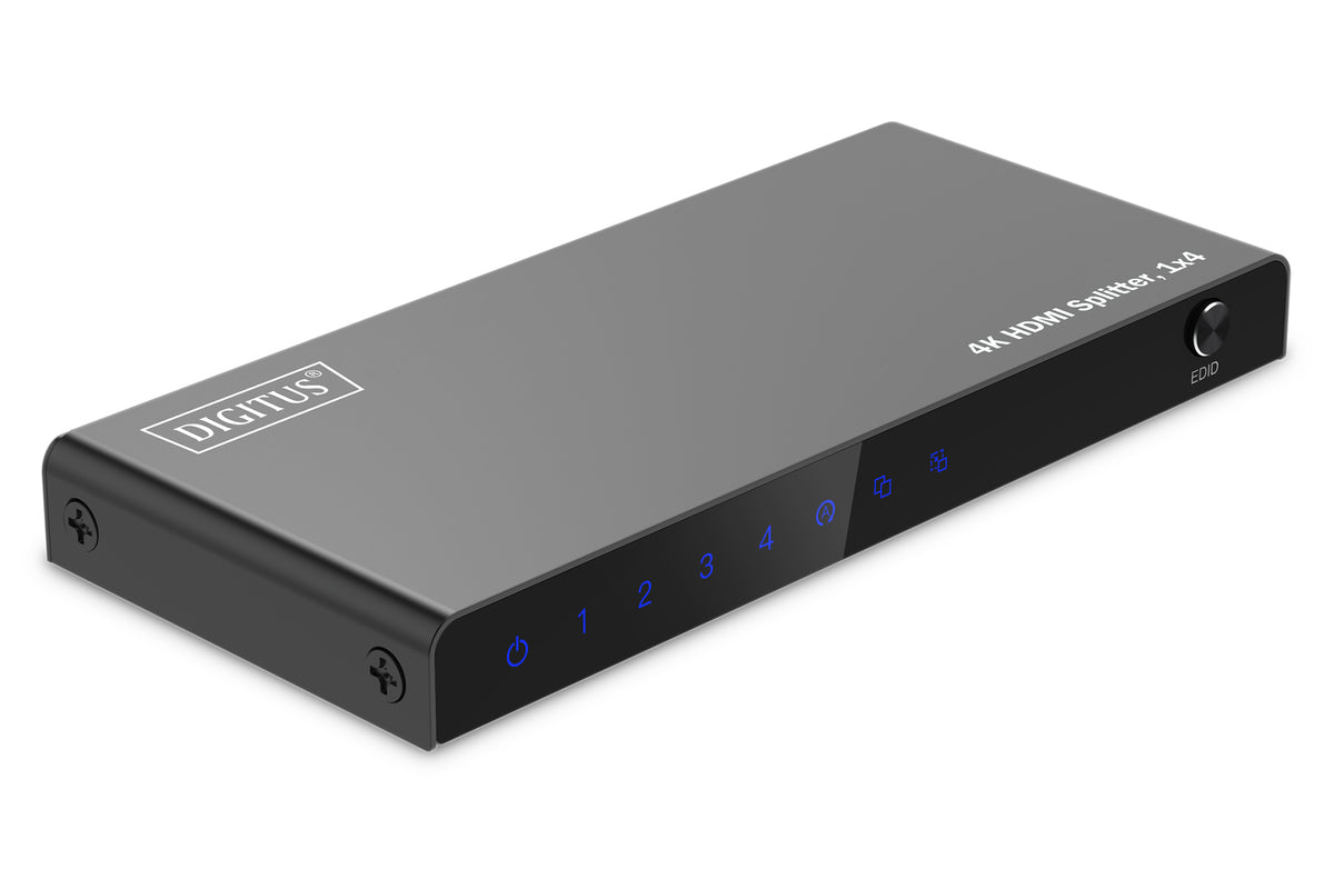 DIGITUS HDMI Splitter 1x4 4K/60Hz HDCP 2.3 EDID Control