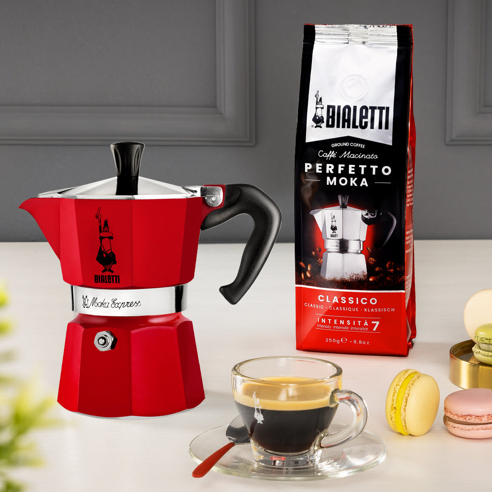 Bialetti Moka Express Καφετιέρα Μόκα σε Κόκκινο Χρώμα