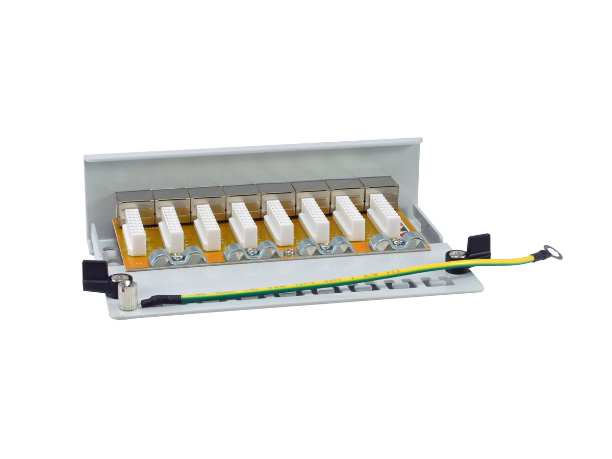 Equip Patchpanel  8xRJ45 Cat6a Desktop        500MHz RAL7035