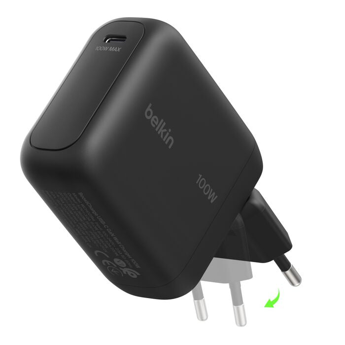 Belkin BOOSTCharge 100W USB-C GaN Charger incl. Plug, Black (WCH025kqBK)