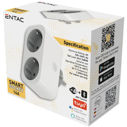 Entac WiFi Dual Socket Adapter