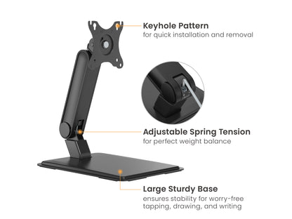 Equip Table Stand 17"–32" / 1 TFT, 360° Foldable, 8 kg Capacity, Black