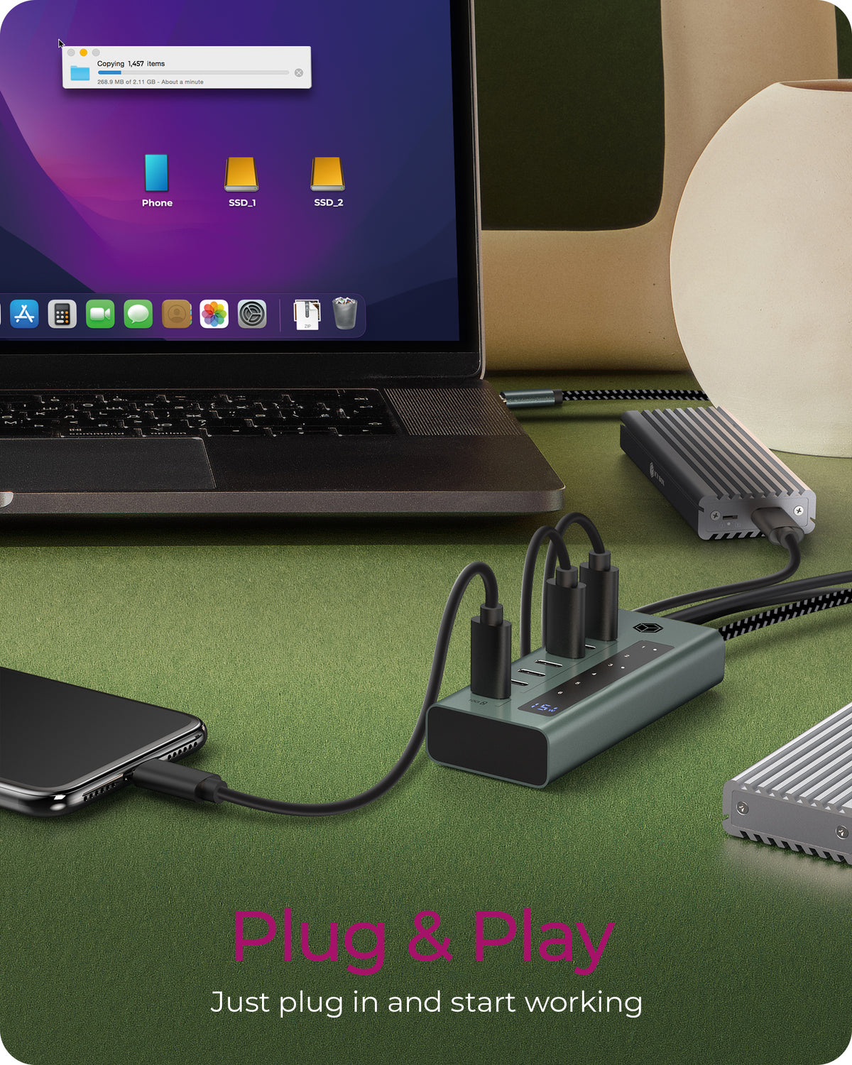 Hub  7-Port IcyBox Hub USB 3.2 Gen 2 Type-C retail