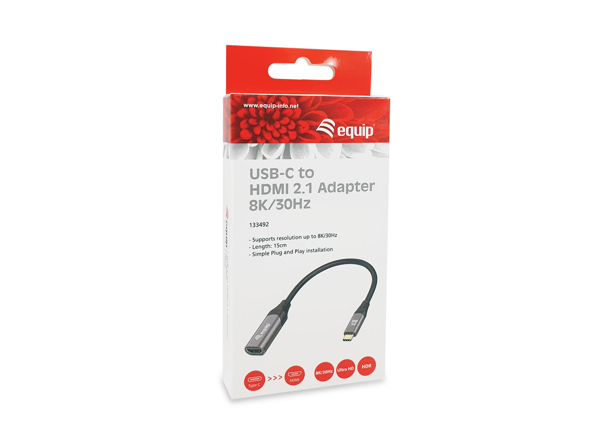 Equip Adapter USB-C->HDMI2.1        St/Bu 8K/ 60Hz 0.15m PVC