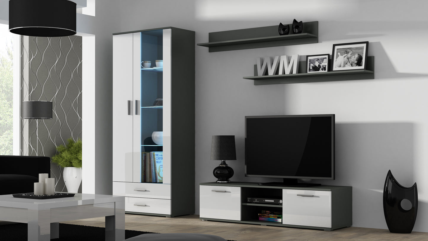 Cama set of two shelves 125cm SOHO grey matte