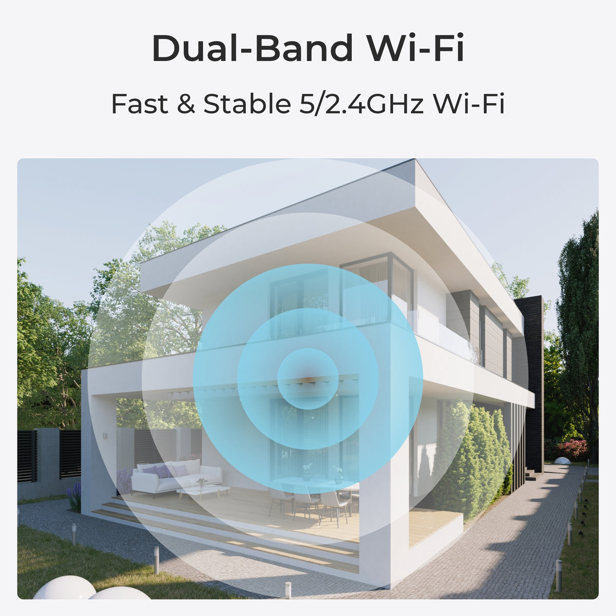 Reolink W437 - 4K Wi‑Fi 6 Security Camera, IK10 Vandal-Proof, 5X Optical Zoom, 2.4/5 GHz Wi‑Fi, Color Night Vision