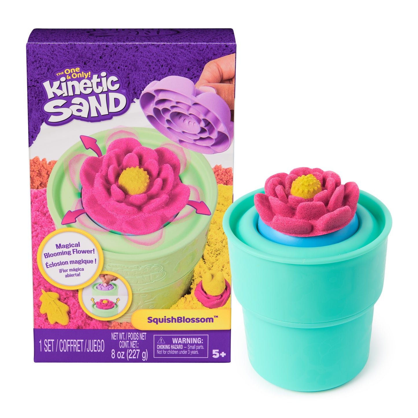 Kinetic Sand - Squish Blumen Set (227 Gramm Sand)