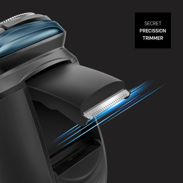 Taurus 3 Side Shave IPX7 Rotation shaver Trimmer Black, Blue