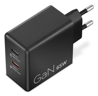 Lenovo Dual USB-C 65W GaN Charger Universal Black AC Indoor