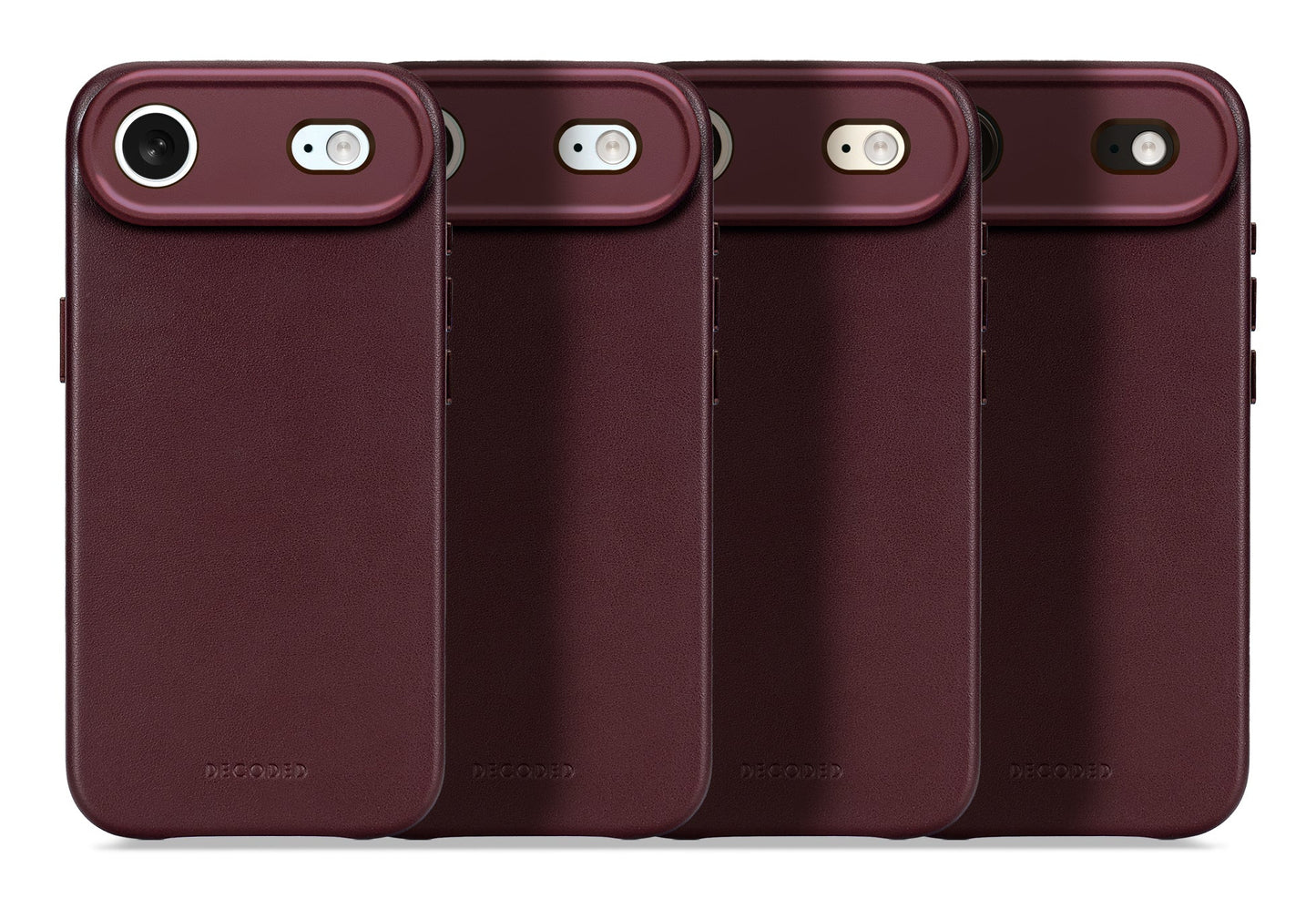 Decoded Leather Backcover for iPhone 17 Air in Dark Ruby