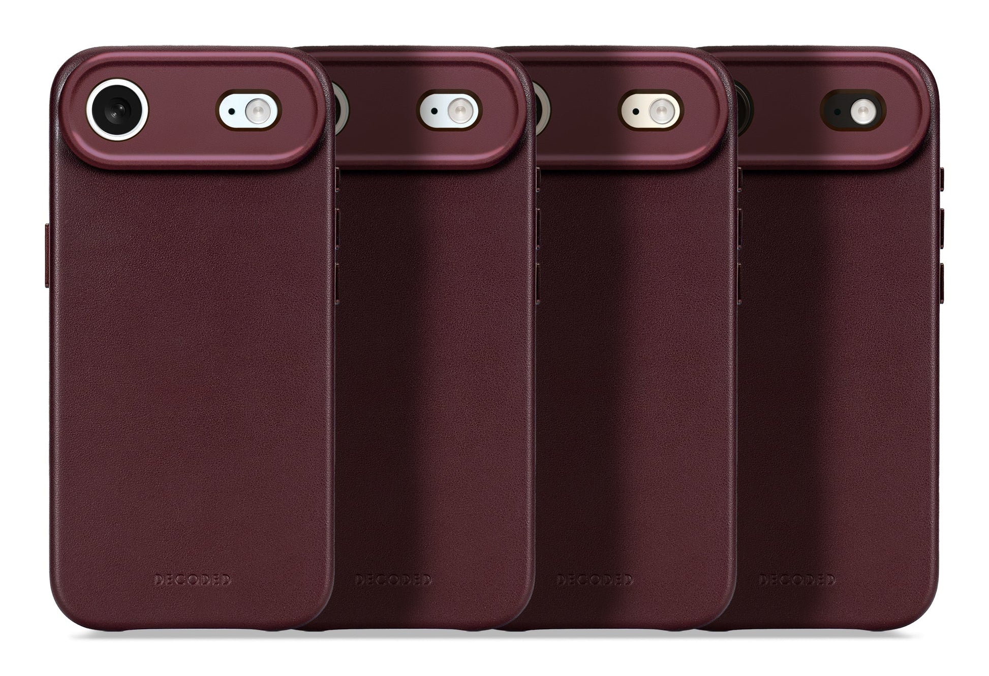 Decoded Leather Backcover for iPhone 17 Air in Dark Ruby