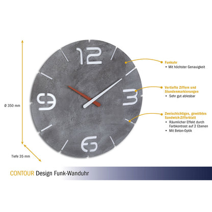 TFA 60.3536.15 Contour Concrete Look / White