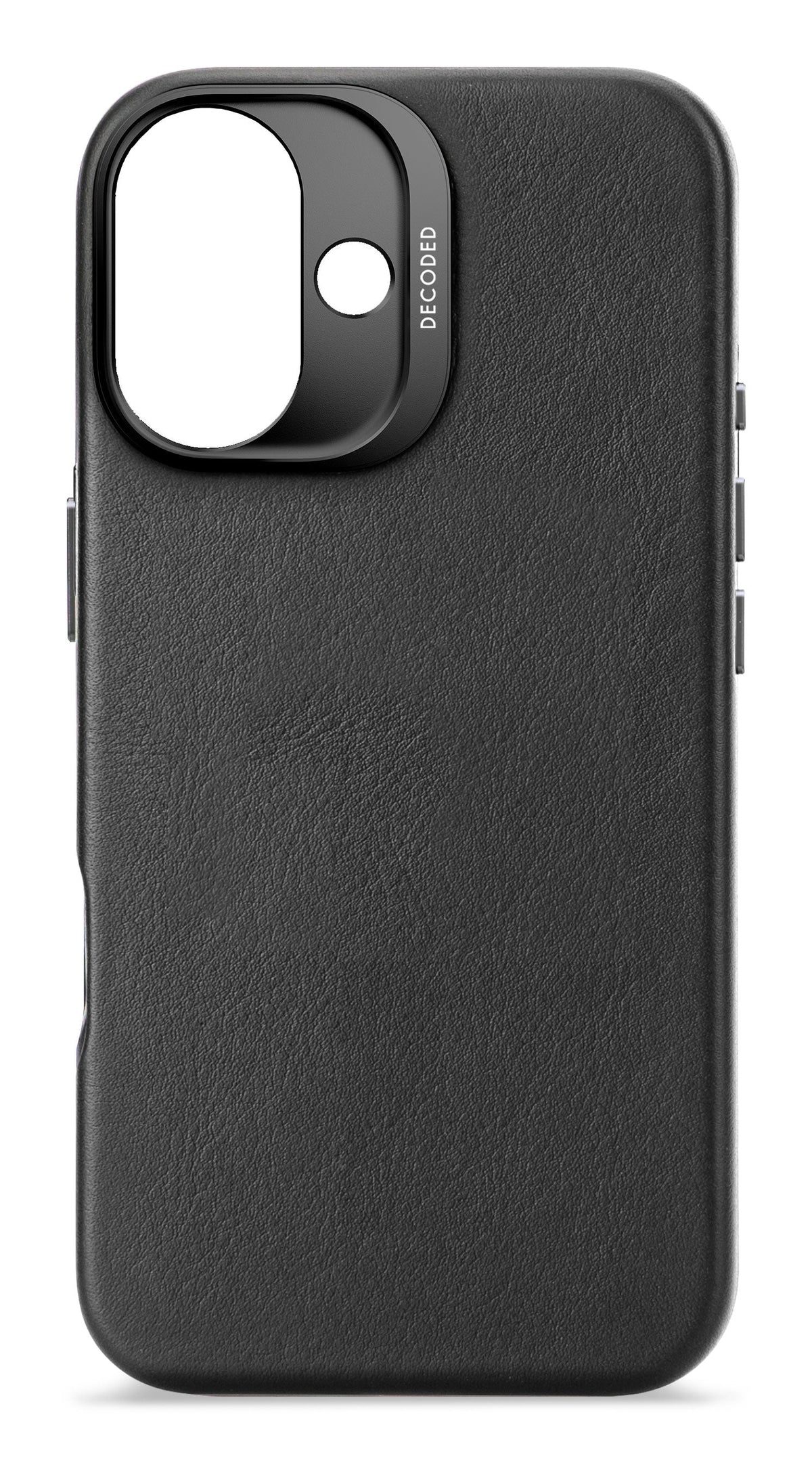 Decoded Leather Backcover for iPhone 16 in Black