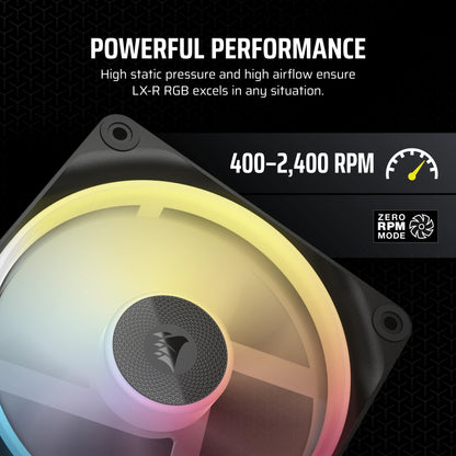 CORSAIR 120×120×25 LX120-R RGB iCUE Link Single Fan