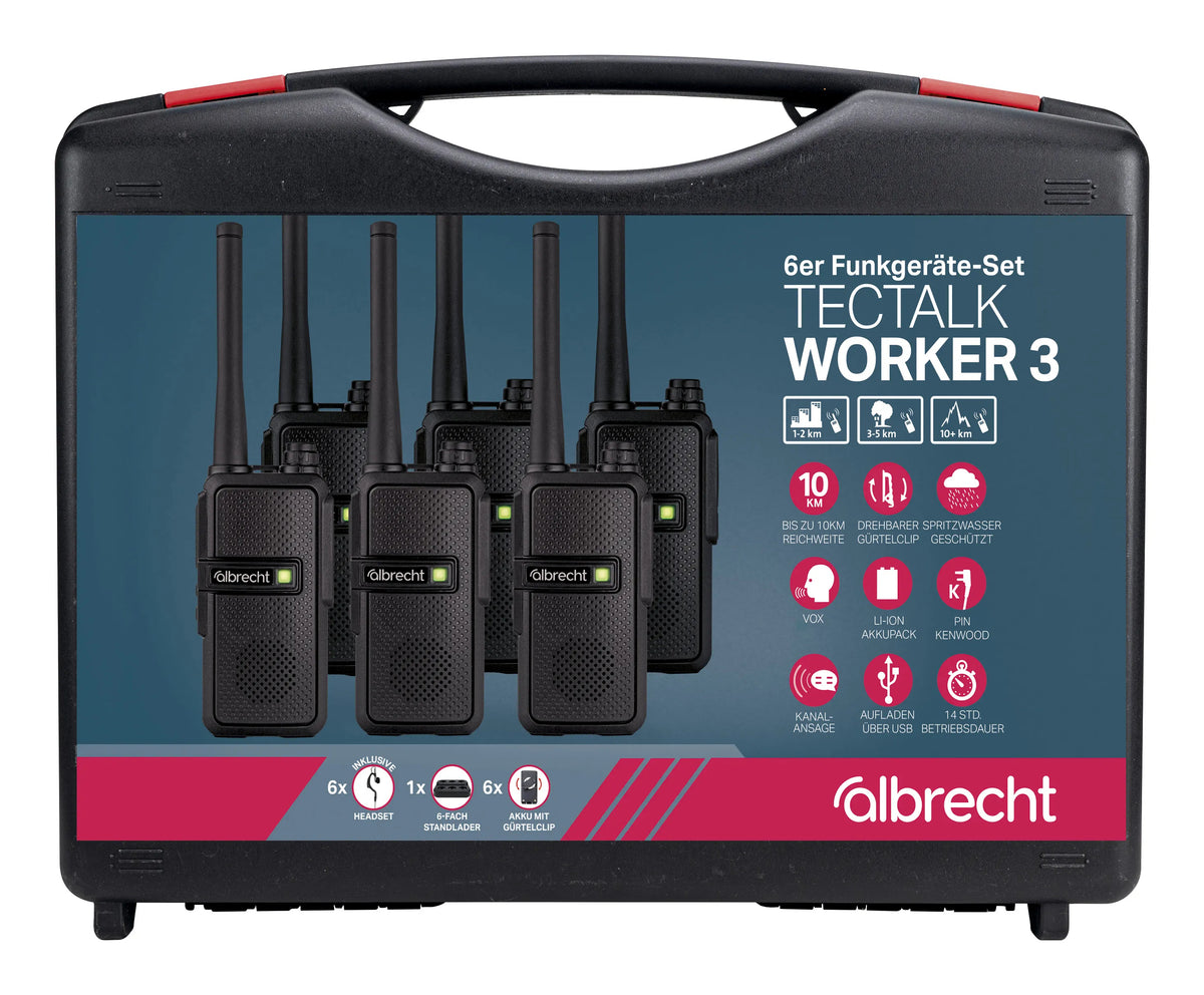 Albrecht Tectalk Worker 3 Case 6 pcs. Craftsman Toolbox Set