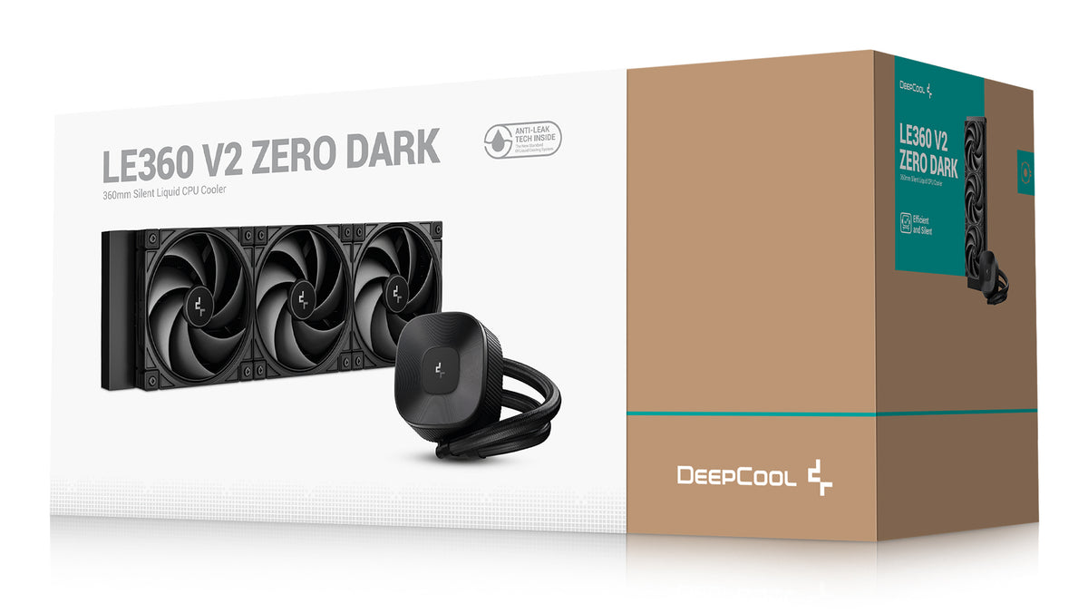 DeepCool LE360 V2 ZERO DARK Processor Liquid Cooling Kit 12 cm Black