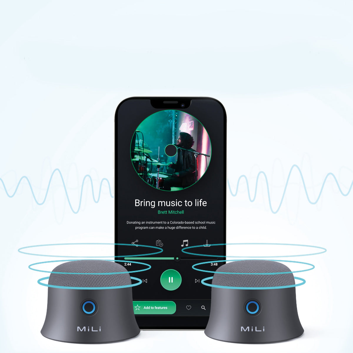 ultron Mag Soundmate magnetic BT Speaker 2 Stück black
