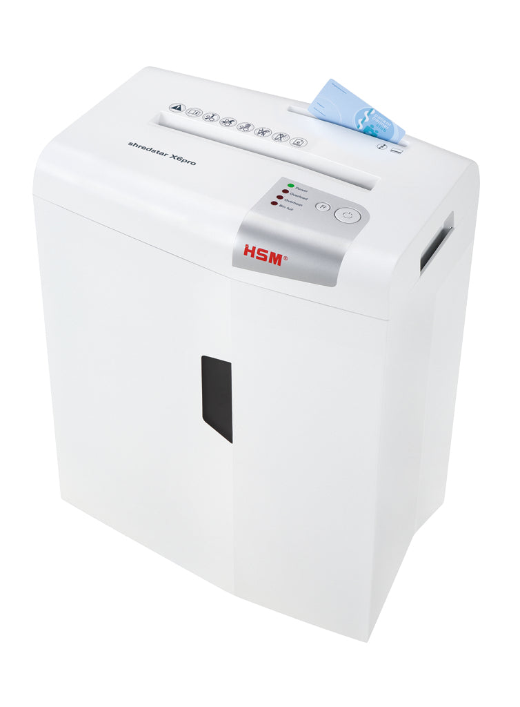 HSM shredstar X6pro document shredder, 2 x 15 mm + separate CD-cutting mechanism