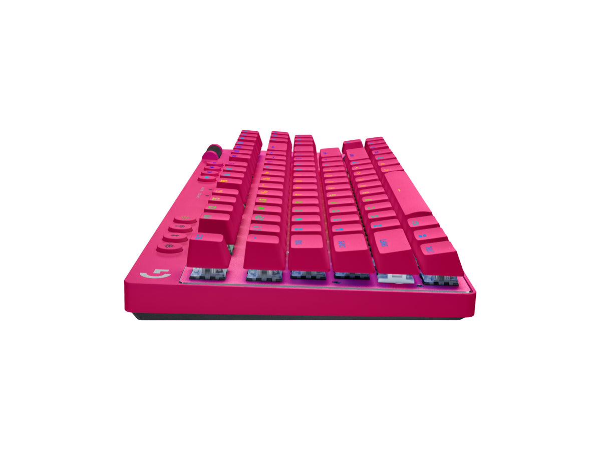 Logitech G PRO X TKL Gaming Keyboard — RF Wireless + Bluetooth, QWERTY US International, Magenta
