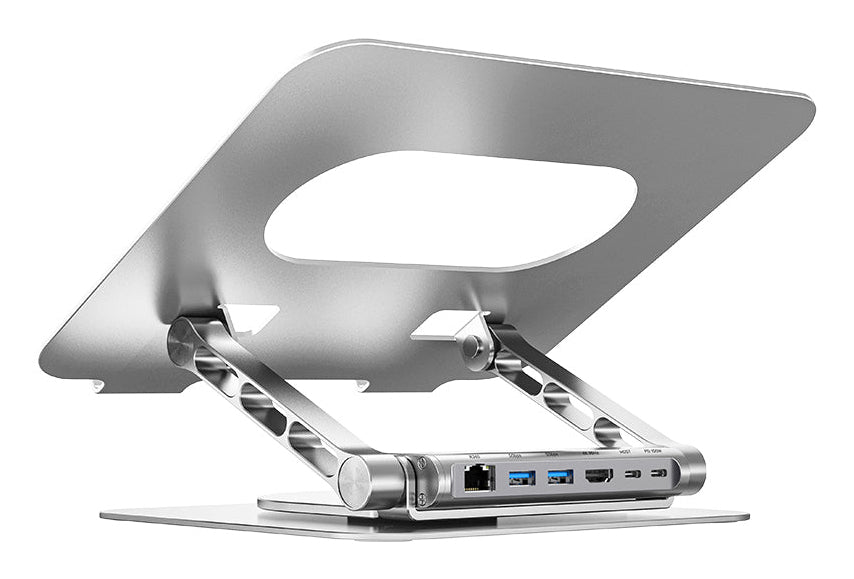 Adjustable laptop stand + USB-C HDMI hub Unitek D1109B01 PD 100W