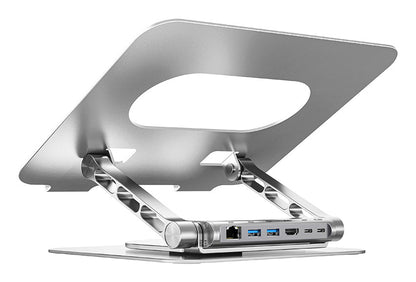 Adjustable laptop stand + USB-C HDMI hub Unitek D1109B01 PD 100W