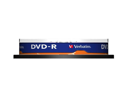 1x10 Verbatim DVD-R 4,7GB 16x Speed, matt silver Cakebox