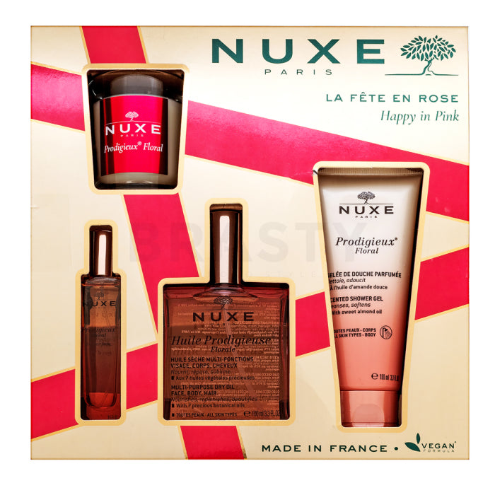 Nuxe Happy In Pink Set 100 ml + 100 ml + 15 ml + 70 g