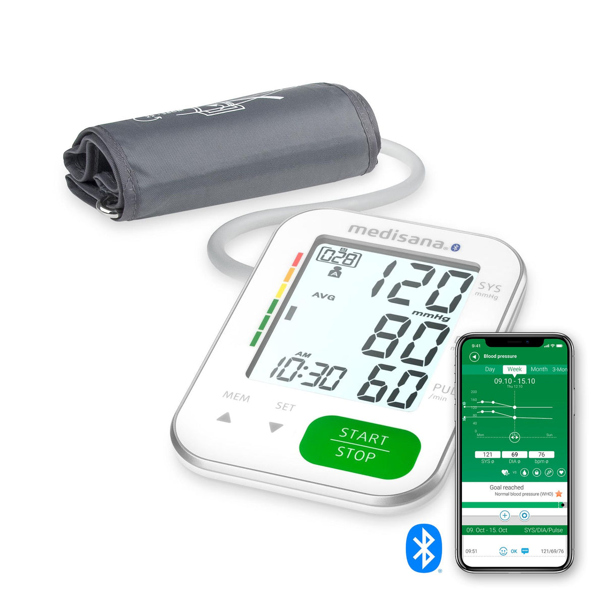 Medisana BU 572 upper arm blood pressure monitor (white)