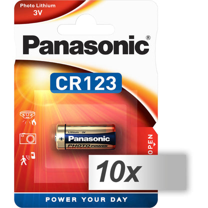 1x10 Panasonic Photo CR-123 A Λιθίου VPE Εσωτερικό Κουτί