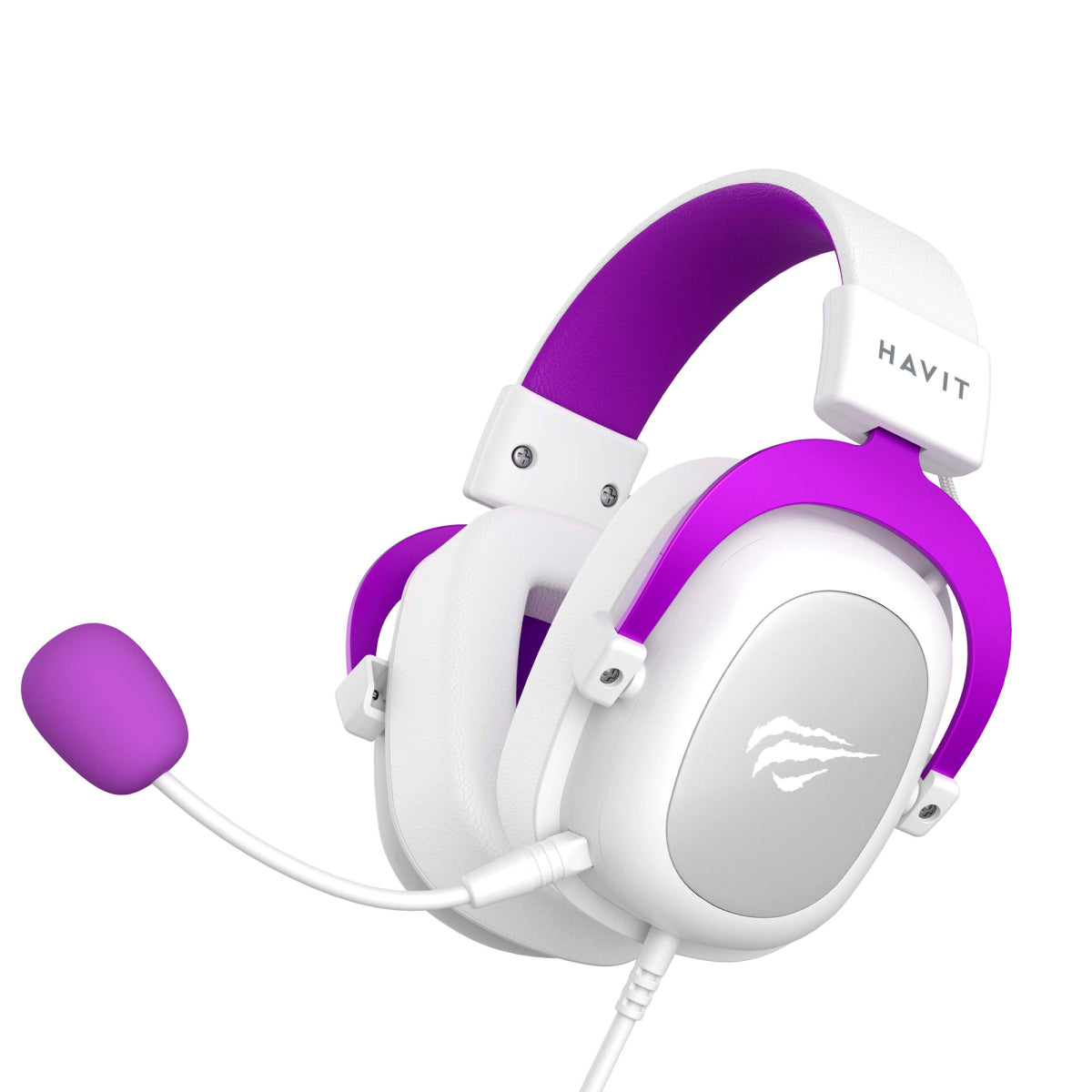 Ακουστικά gaming Havit H2002d, λευκά και μωβ