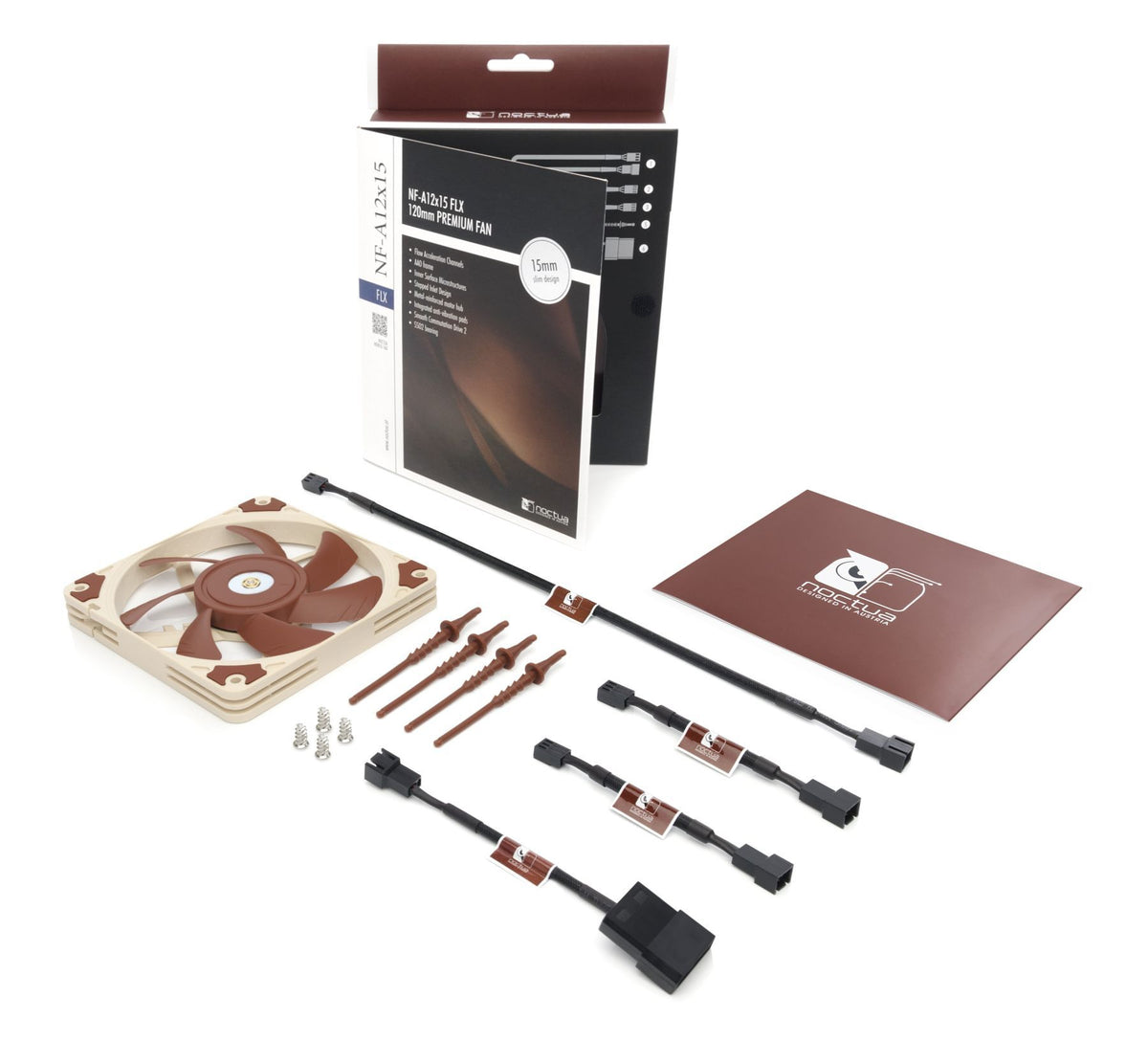 Ανεμιστήρας Κουτιού Υπολογιστή Noctua NF-A12x15 FLX 12 εκ. Μπεζ, Καφέ