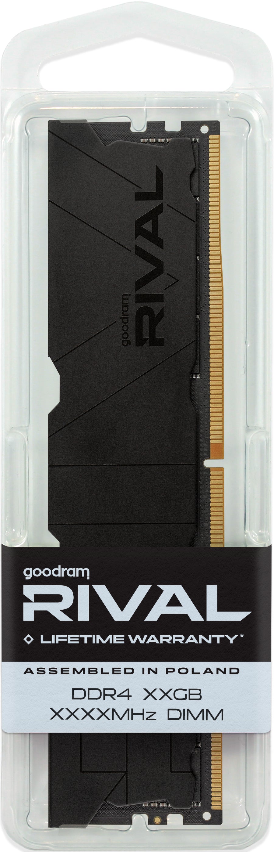 Goodram *DDR4 Rival Deep Black 32GB(2*16)/3600 CL18 memory module 2 x 16 GB 3600 MT/s 288-pin DIMM