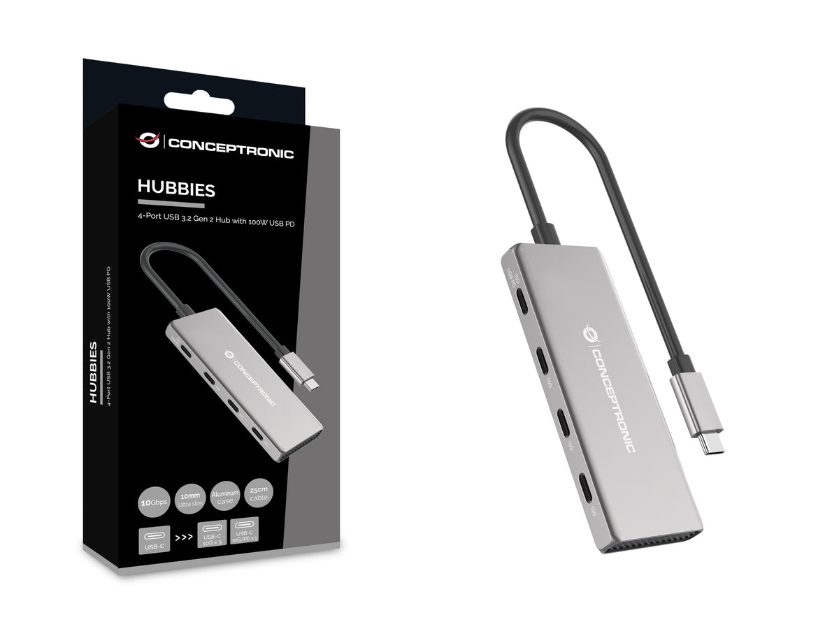 CONCEPTRONIC  4-1 Dock USB-C->3xUSB-C/100WPD         25cm gr