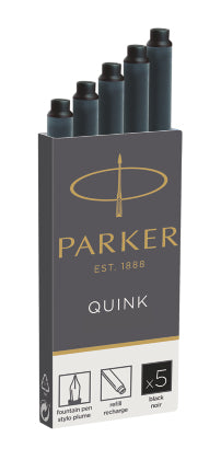 1x5 Parker ink cartridge Quink black