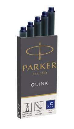 1x5 Parker ink cartridge Quink blue