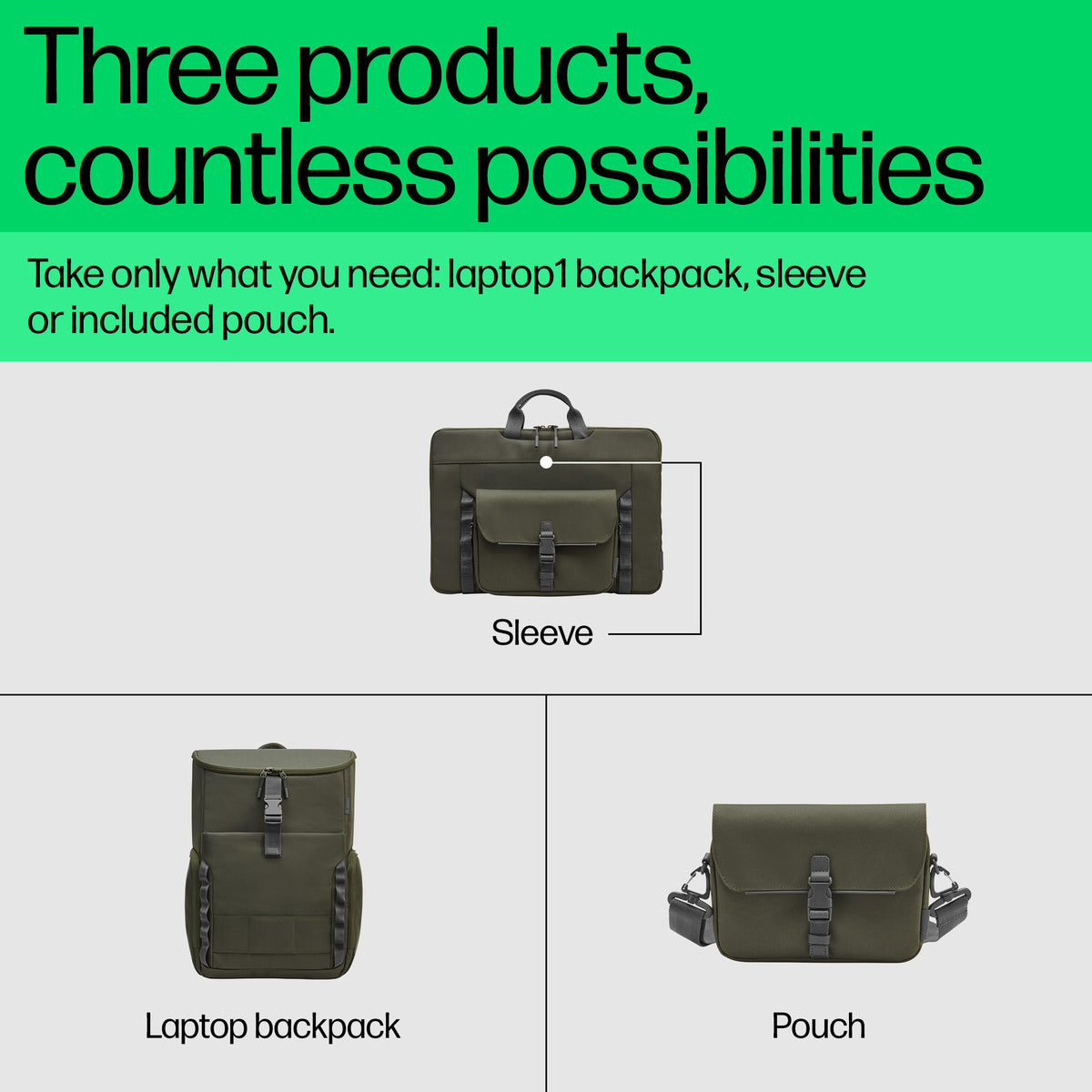 HP 15.6-inch Modular Laptop Backpack