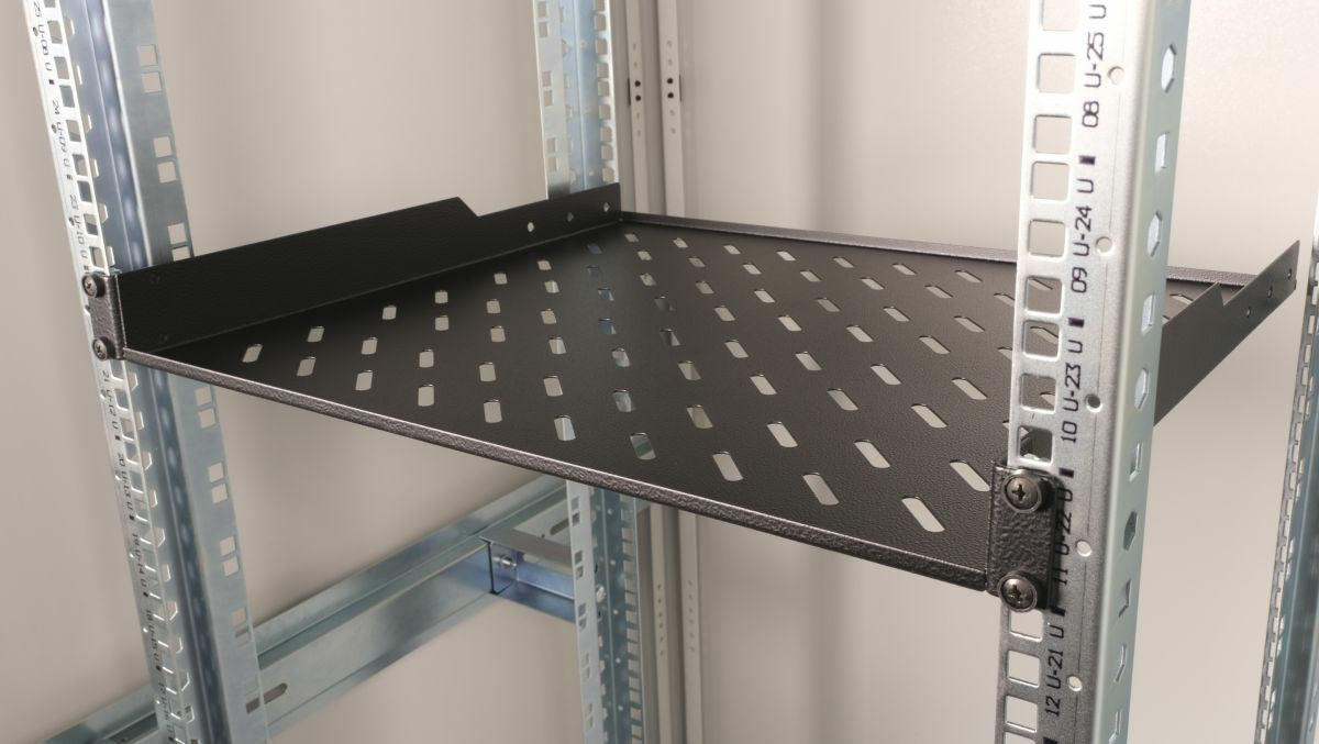 Equip 19" Fachboden fest für Serverschränke  60cm 1U schwarz