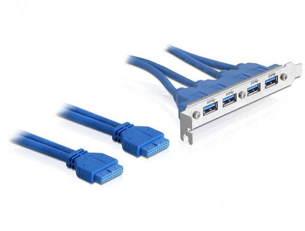 DeLOCK Slotblech USB3.0 Pin Header 19Pin (4 Port)