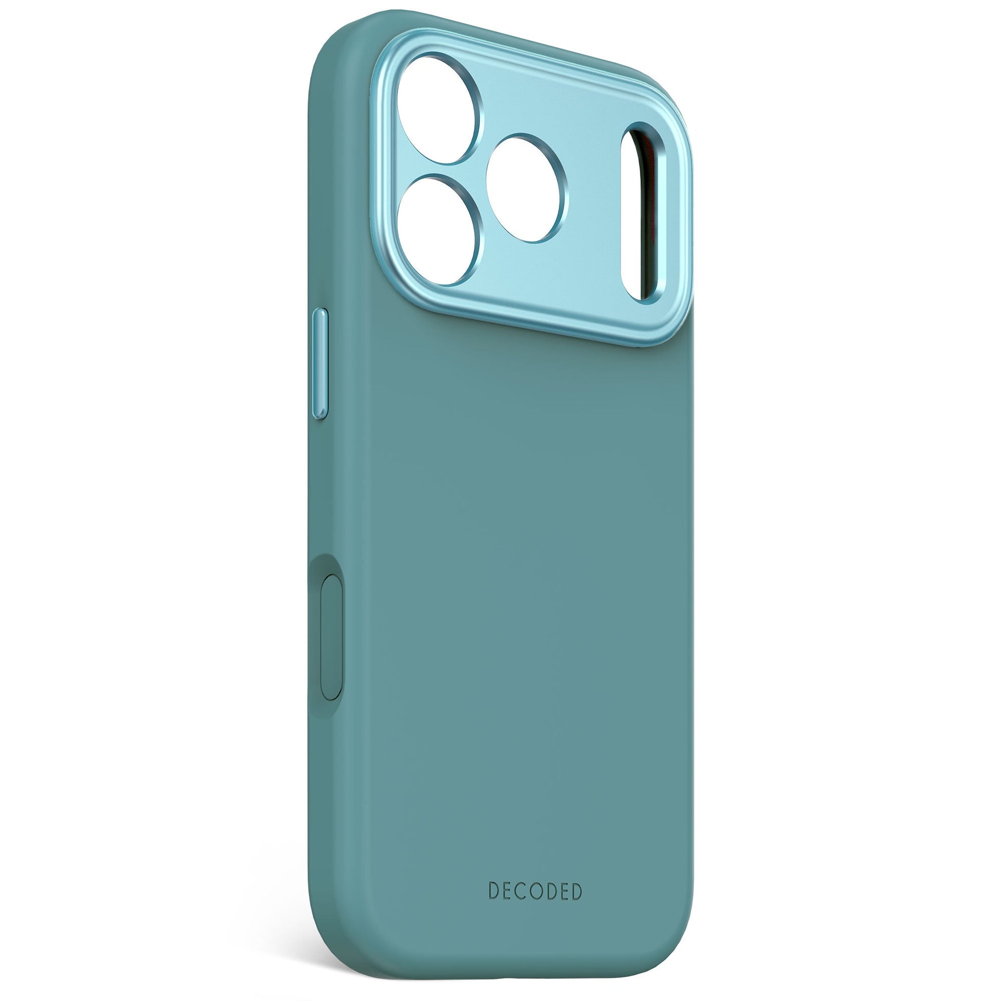 Decoded Antimicrobial Silicone Back Cover for iPhone 17 Pro, Retro Blue