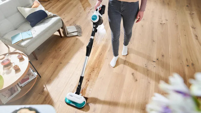 Cordless 2-in-1 hoover, vacuuming and mopping Unlimited 7 ProHygienic Aqua White