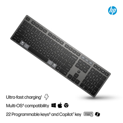 HP 720 Multi-Device Rechargeable Wireless Keyboard