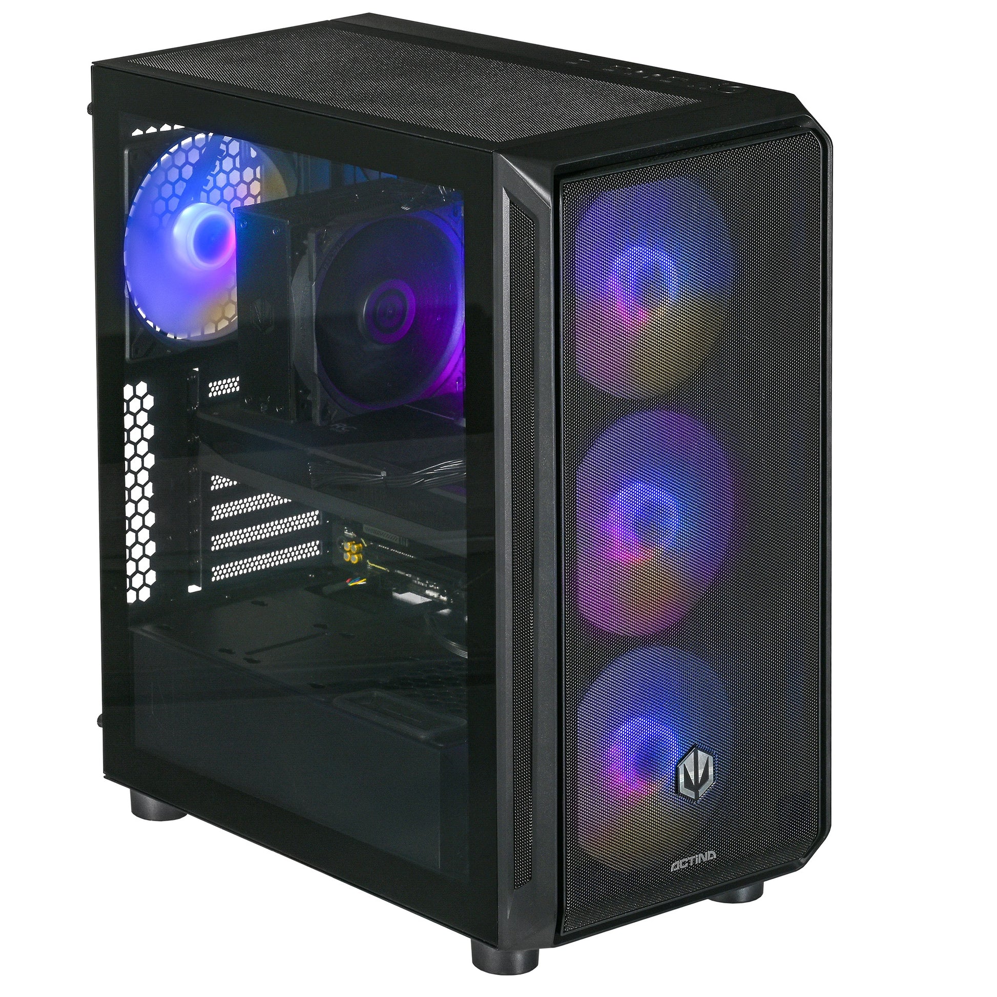 Actina 5901443414513 Επιτραπέζιος Υπολογιστής AMD Ryzen™ 7 7700X με 32 GB DDR5-SDRAM, 2 TB SSD, Κάρτα Γραφικών NVIDIA GeForce RTX 5070, Μαύρος Midi Tower