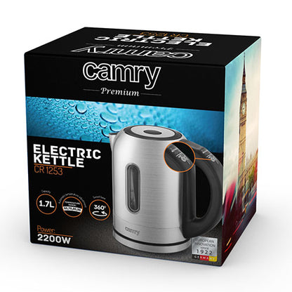 Camry CR 1253 electric kettle 1.7 L Stainless steel 2200 W