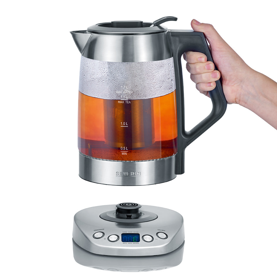 Severin Kettle 1,7l glass silver WK 3479 (WK 3479)