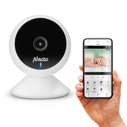 Alecto SMARTBABY5 WiFi Baby Monitor with Camera, White