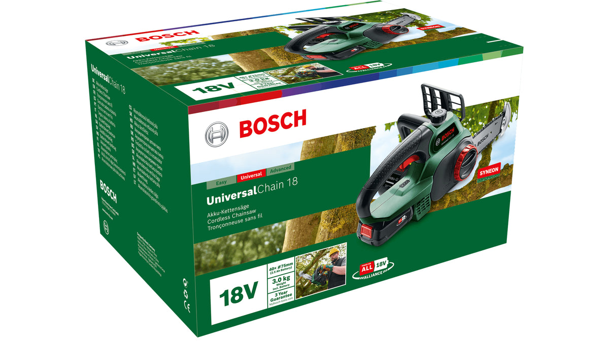 Bosch UniversalChain 18 cordless chainsaw