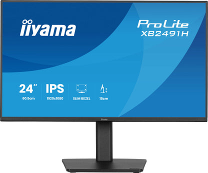 iiyama ProLite XB2491H-B1 computer monitor 60.5 cm (23.8") 1920 x 1080 pixels Full HD LCD Black