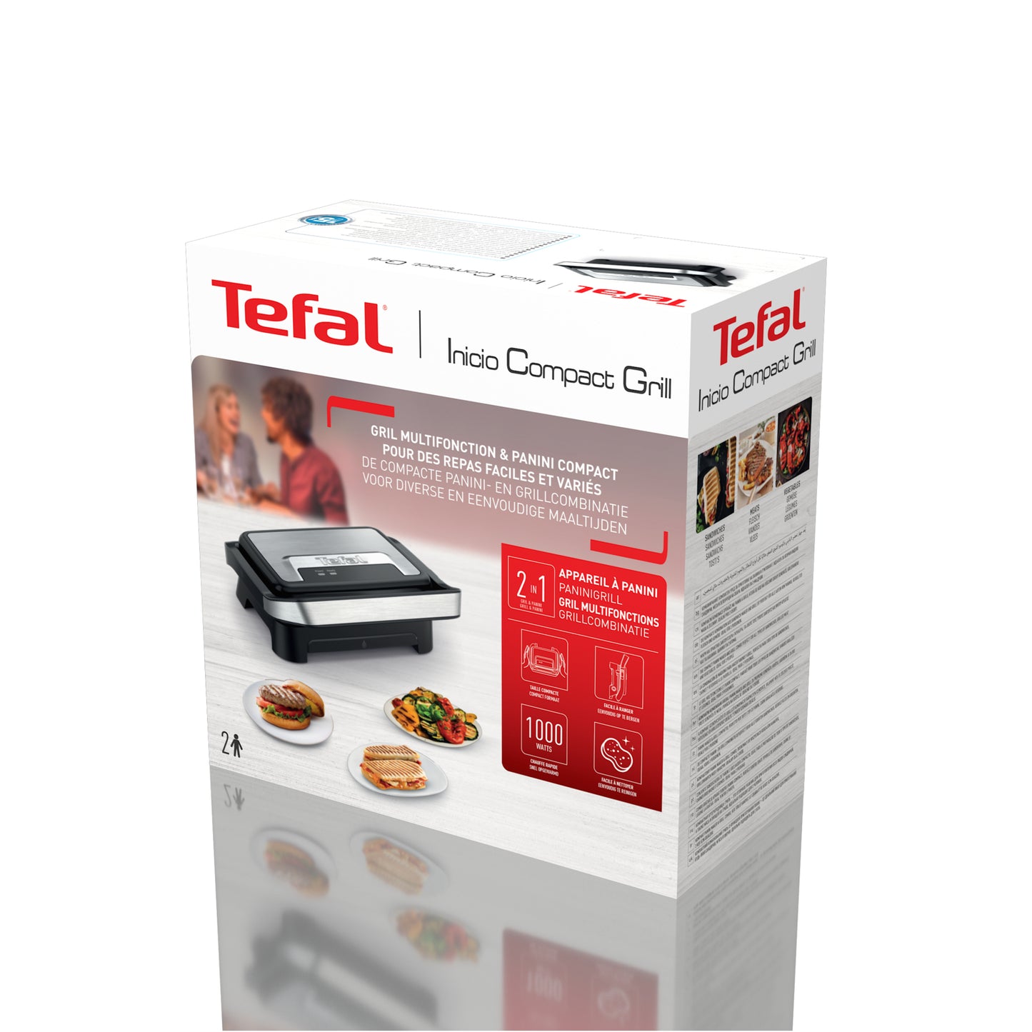 Tefal GC 270 D Inicio Compact Kontaktgrill 2 in 1