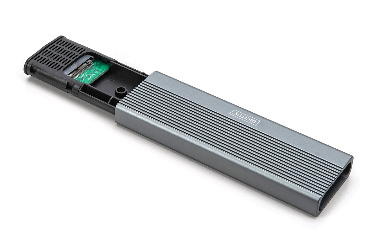 DIGITUS Gehäuse USB 3.1 Gen2 SSD M2 NVMe + SATAIII Alu