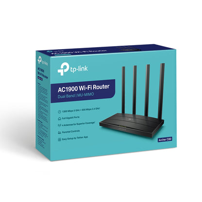 TP-Link Archer C80 Ασύρματος Δρομολογητής Gigabit Ethernet Διπλής Ζώνης (2,4 GHz / 5 GHz) Μαύρος